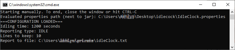 Console Idle Clock