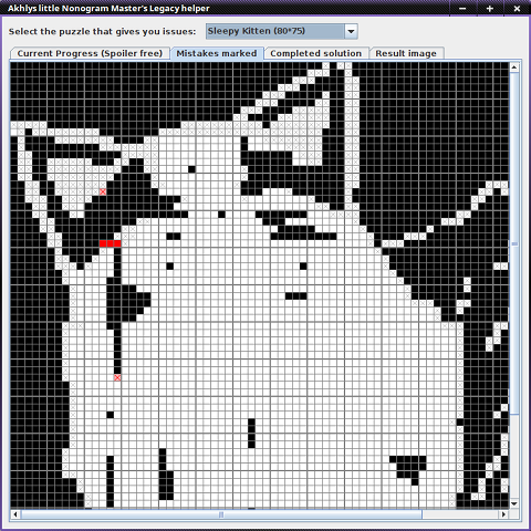 GUI Nonogram Master's Legacy Helper - Show Errors
