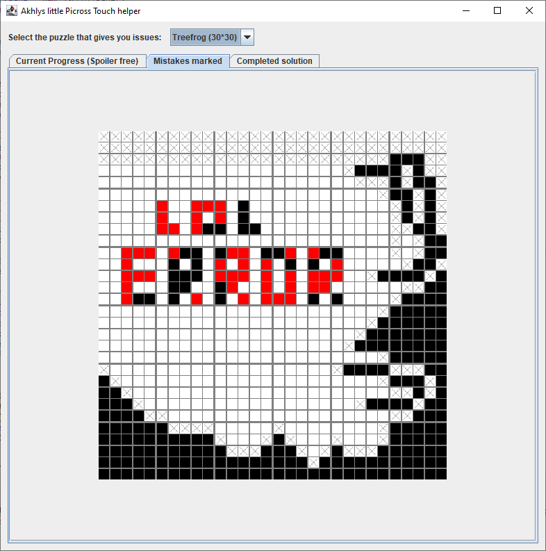 GUI Picross Touch Helper - Show Errors