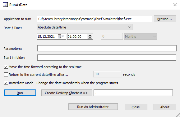 RunAsDate GUI